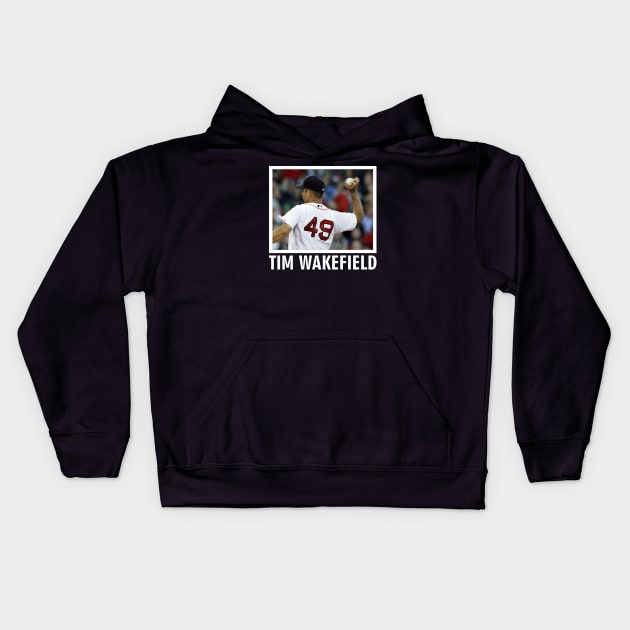 Tim Wakefield Kids Hoodie by Indranunik